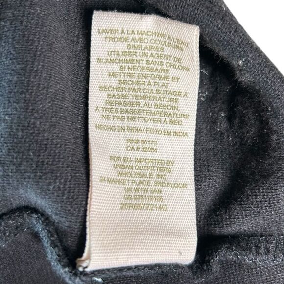 Free People Black Cut-Out Back Mini Dress White Embroidered Lace Dress Medium - Picture 6 of 7